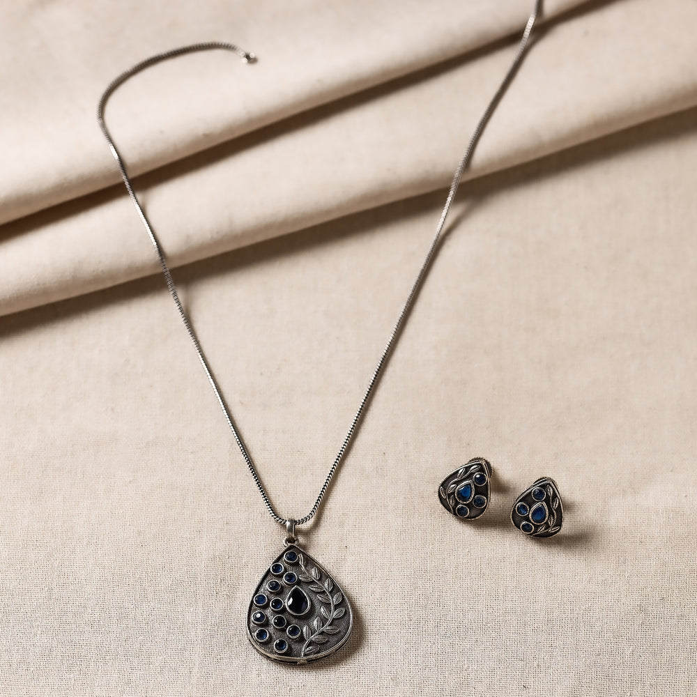 oxidised necklace set