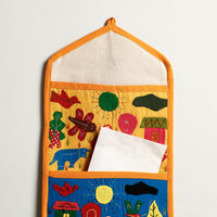 Pipli Applique Work Wall Hanging Letter Holder - (2 Pockets)