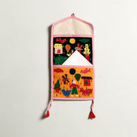 Pipli Applique Work Wall Hanging Letter Holder - (2 Pockets)