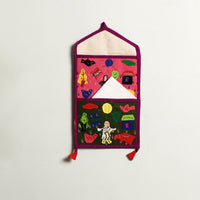 Pipli Applique Work Wall Hanging Letter Holder - (2 Pockets)