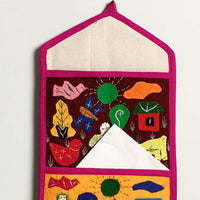 Pipli Applique Work Wall Hanging Letter Holder