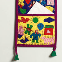 Pipli Applique Work Wall Hanging Letter Holder - (2 Pockets)