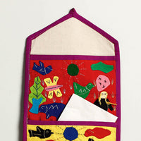 Pipli Applique Work Wall Hanging Letter Holder 