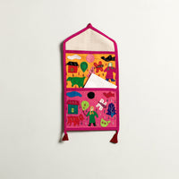 Pipli Applique Work Wall Hanging Letter Holder - (2 Pockets)