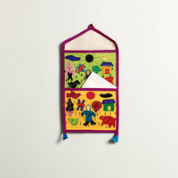 Pipli Applique Work Wall Hanging Letter Holder - (2 Pockets)