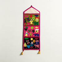 Pipli Applique Work Wall Hanging Letter Holder - (3 Pockets)