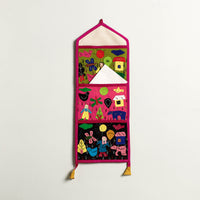 Pipli Applique Work Wall Hanging Letter Holder - (3 Pockets)