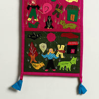 Pipli Applique Work Wall Hanging Letter Holder - (3 Pockets)