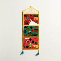 Pipli Applique Work Wall Hanging Letter Holder - (3 Pockets)