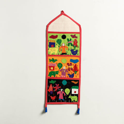 Pipli Applique Work Wall Hanging Letter Holder