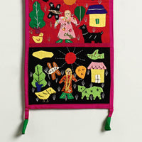 Pipli Applique Work Wall Hanging Letter Holder - (3 Pockets)