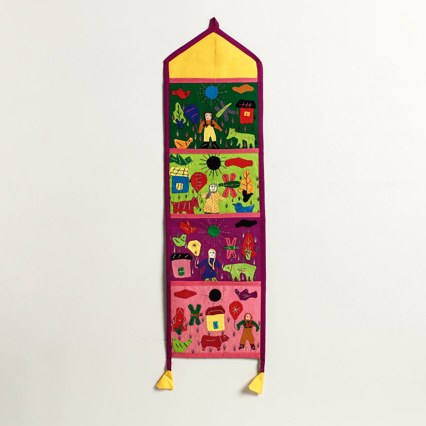 Pipli Applique Work Wall Hanging Letter Holder