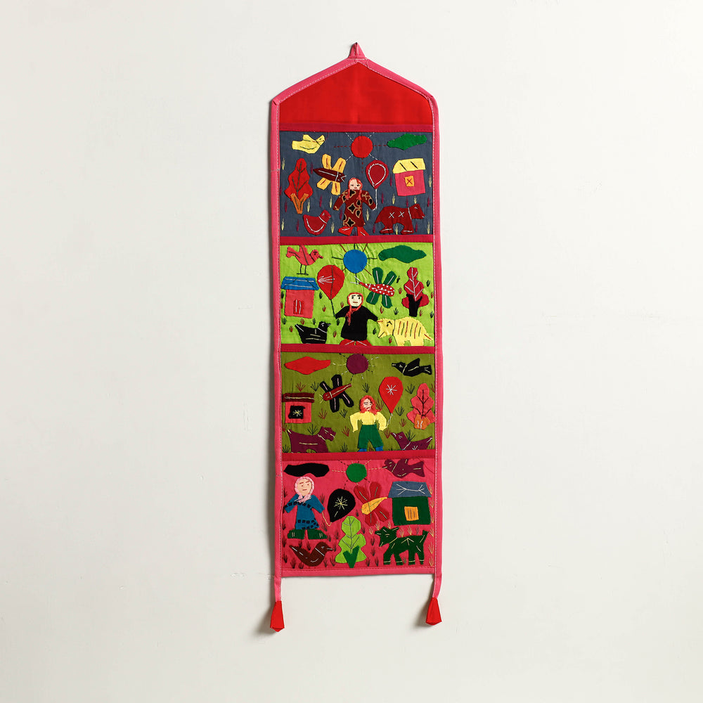 Pipli Applique Work Wall Hanging Letter Holder