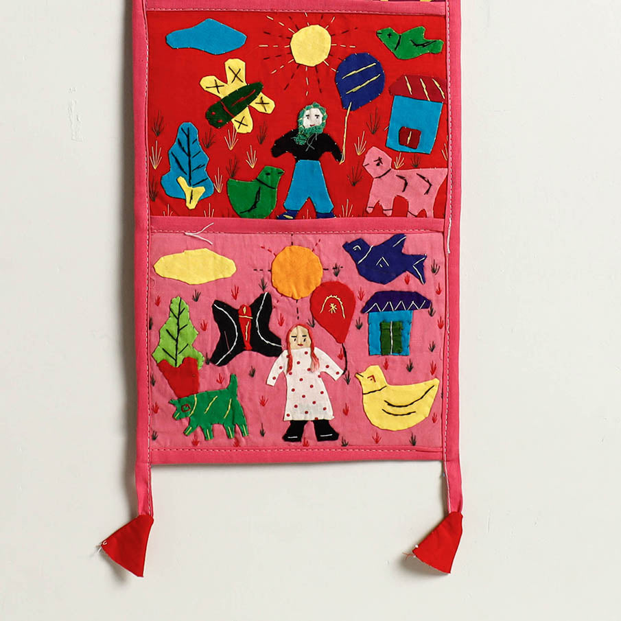 Pipli Applique Work Wall Hanging Letter Holder 