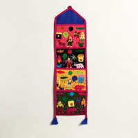 Pipli Applique Work Wall Hanging Letter Holder - (4 Pockets)