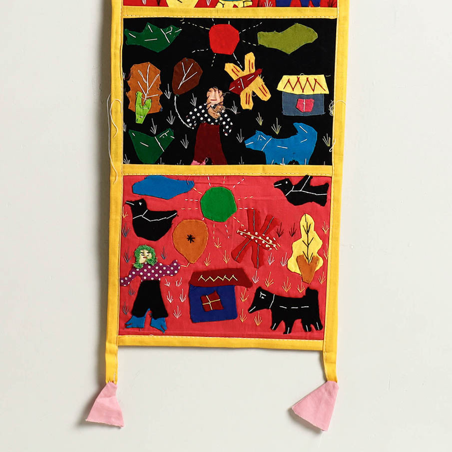 Pipli Applique Work Wall Hanging Letter Holder 