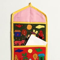 Pipli Applique Work Wall Hanging Letter Holder 