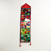 Pipli Applique Work Wall Hanging Letter Holder 