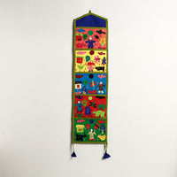 Pipli Applique Work Wall Hanging Letter Holder - (5 Pockets)