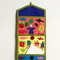 Pipli Applique Work Wall Hanging Letter Holder - (5 Pockets)