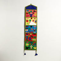 Pipli Applique Work Wall Hanging Letter Holder - (5 Pockets)