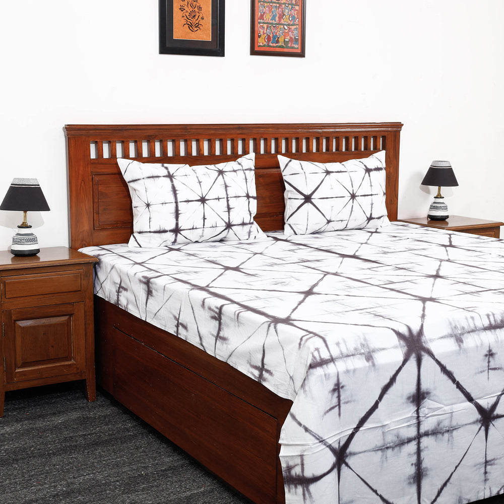 shibori double bed cover set