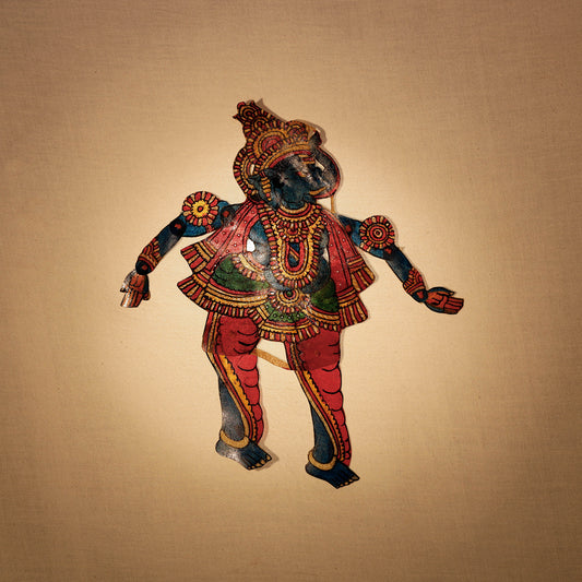 Ganesha - Tholu Bommalata Leather Puppet Wall Hanging (12.5 in)