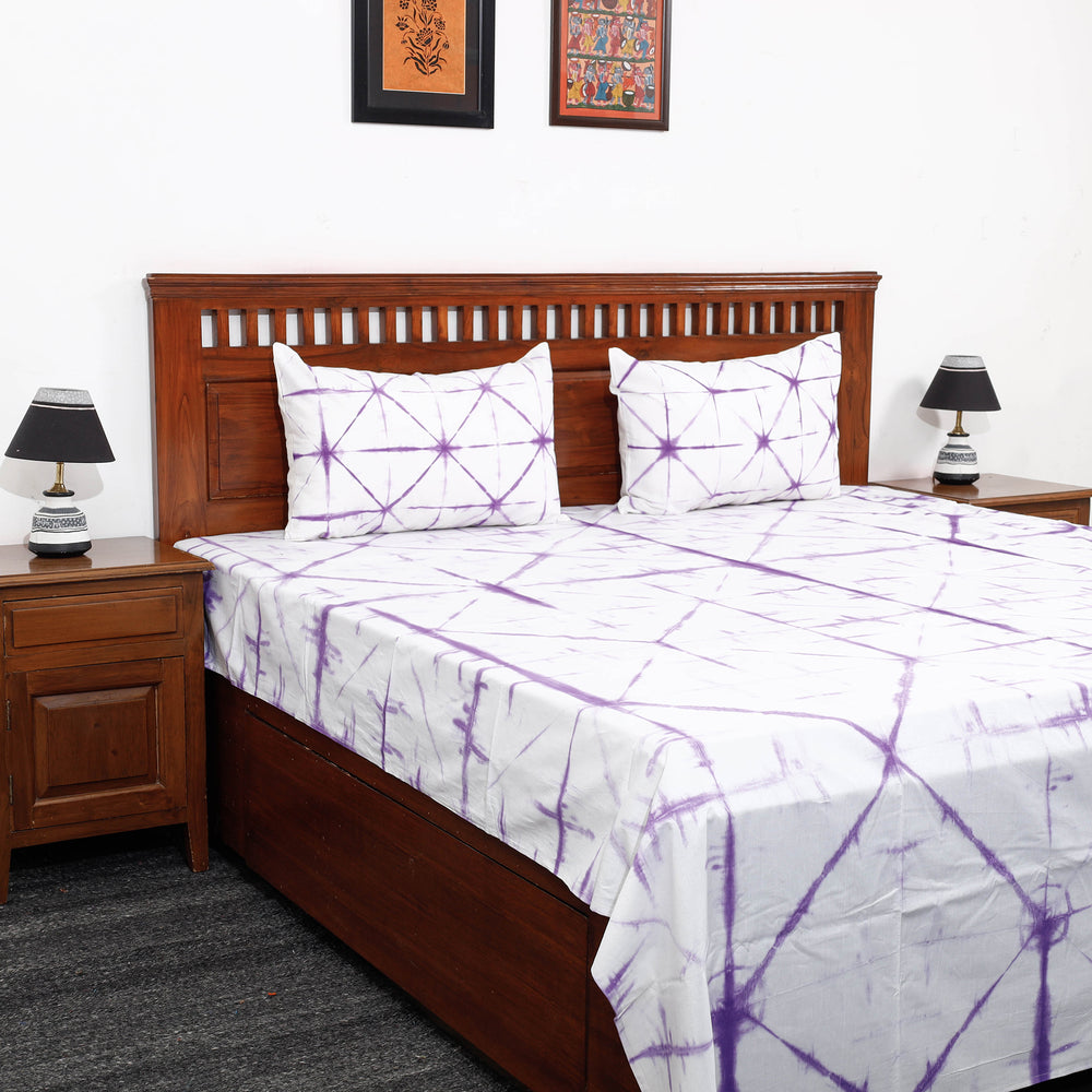 shibori double bed cover set