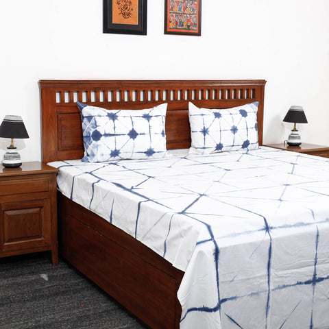 shibori double bed cover set