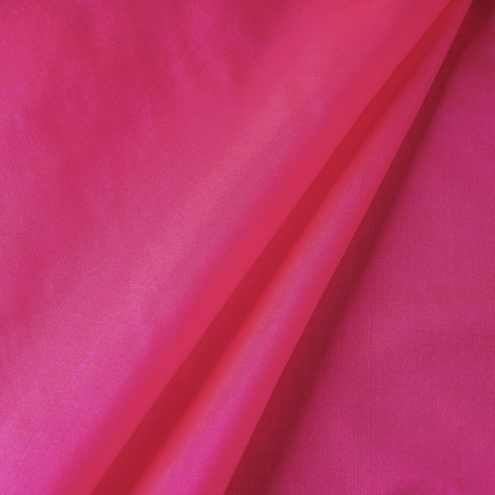 Dark Pink Prewashed Plain Pure Silk Fabric