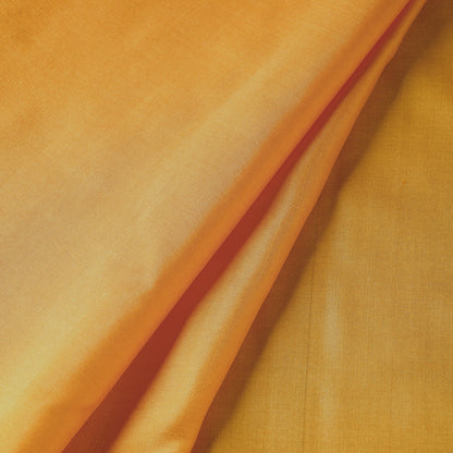 Mustard Prewashed Plain Pure Silk Fabric