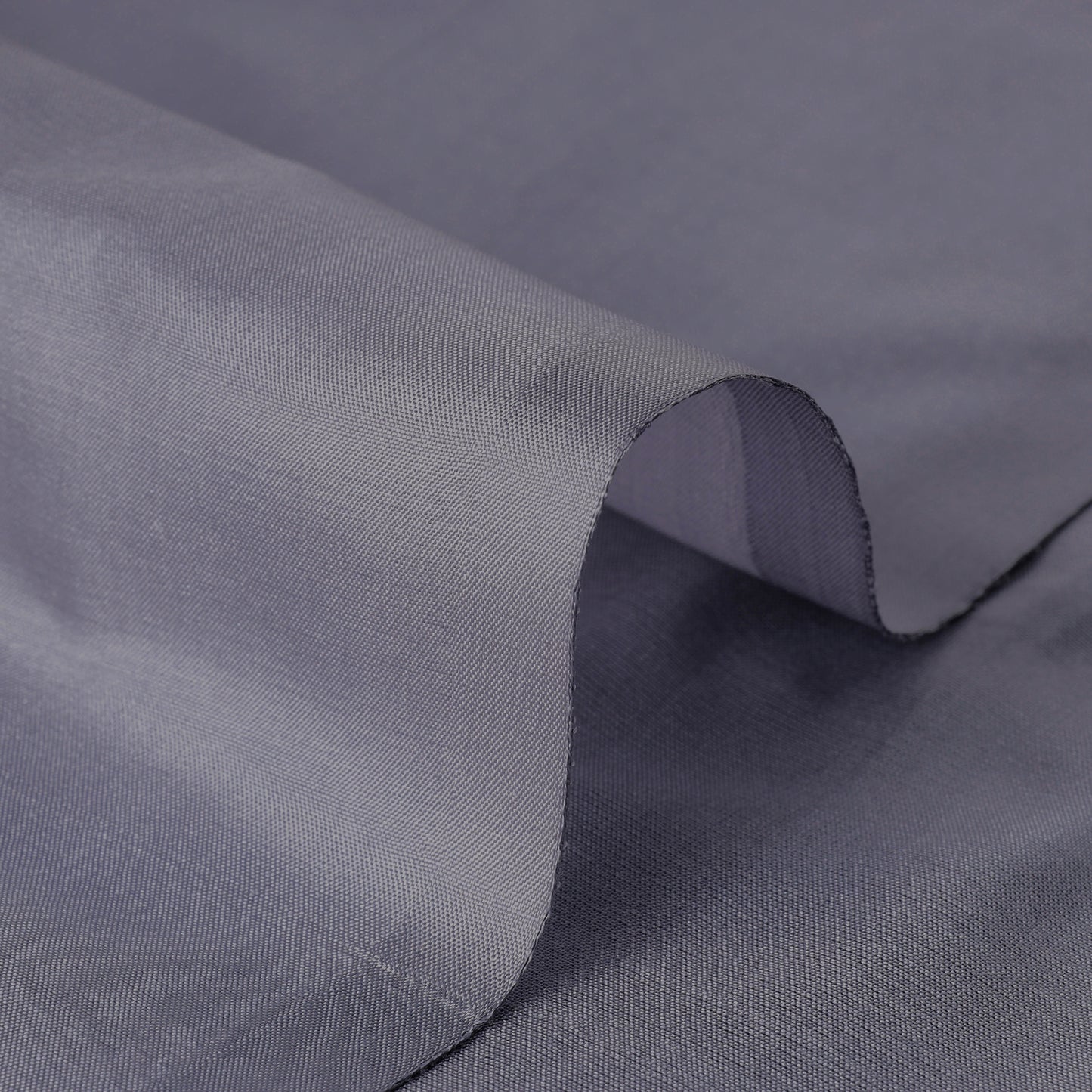 Grey Prewashed Plain Pure Silk Fabric