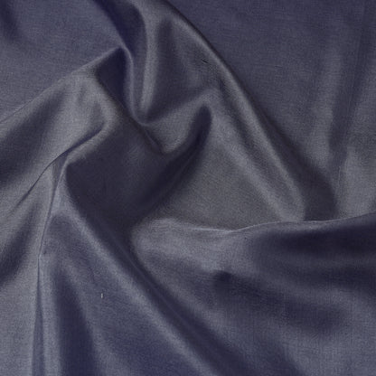 Dark Grey Prewashed Plain Pure Silk Fabric