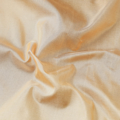 Beige Prewashed Plain Pure Silk Fabric