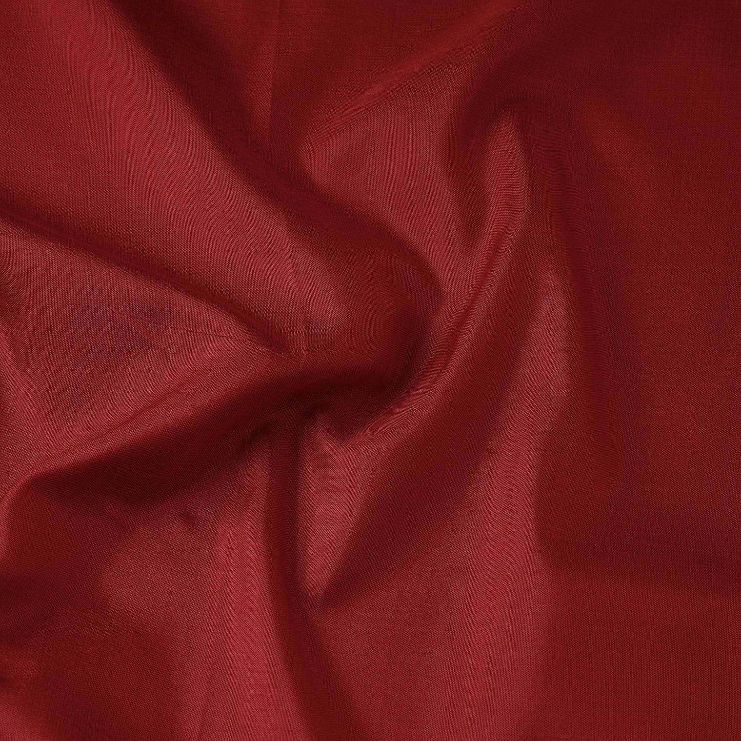 Dark Red Prewashed Plain Pure Silk Fabric