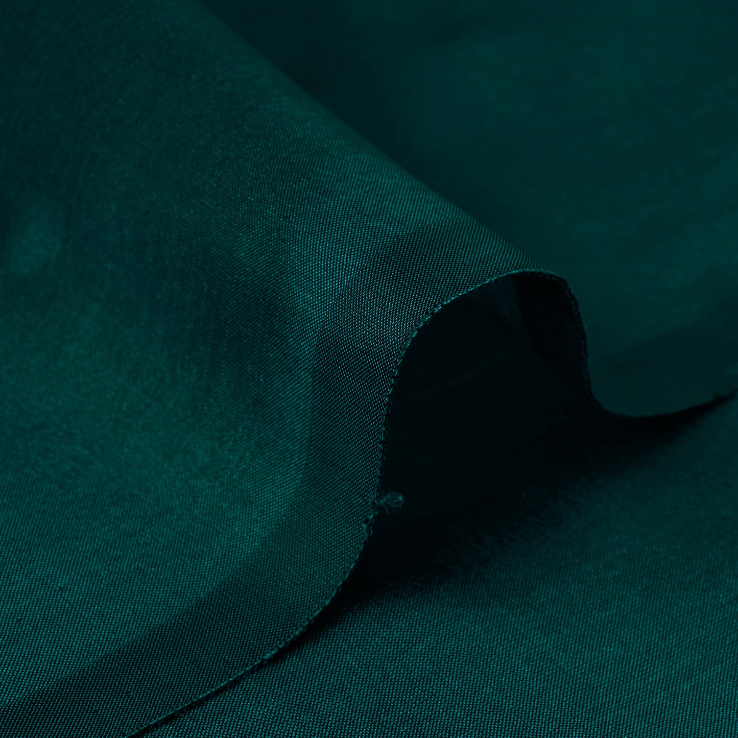 Dark Green Prewashed Plain Pure Silk Fabric