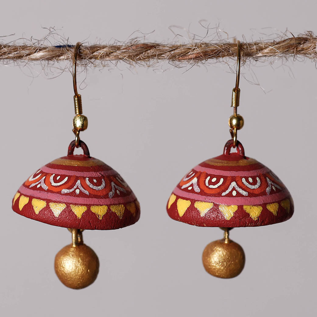 Terracotta Jhumkas – Spatika Clothing