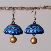 Miniature Handpainted Terracotta Jhumki Earrings