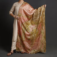 Multicolor - Banana Silk Marble Printed Dupatta with Tassels