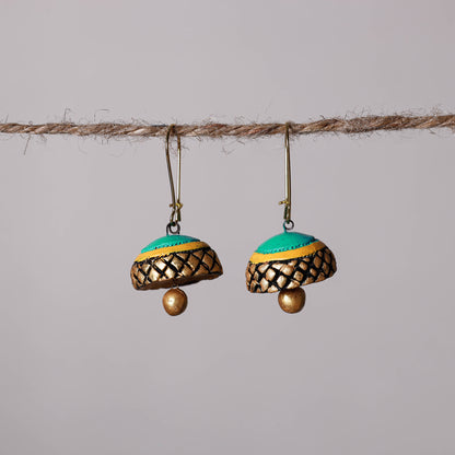 Miniature Handpainted Terracotta Jhumki Earrings