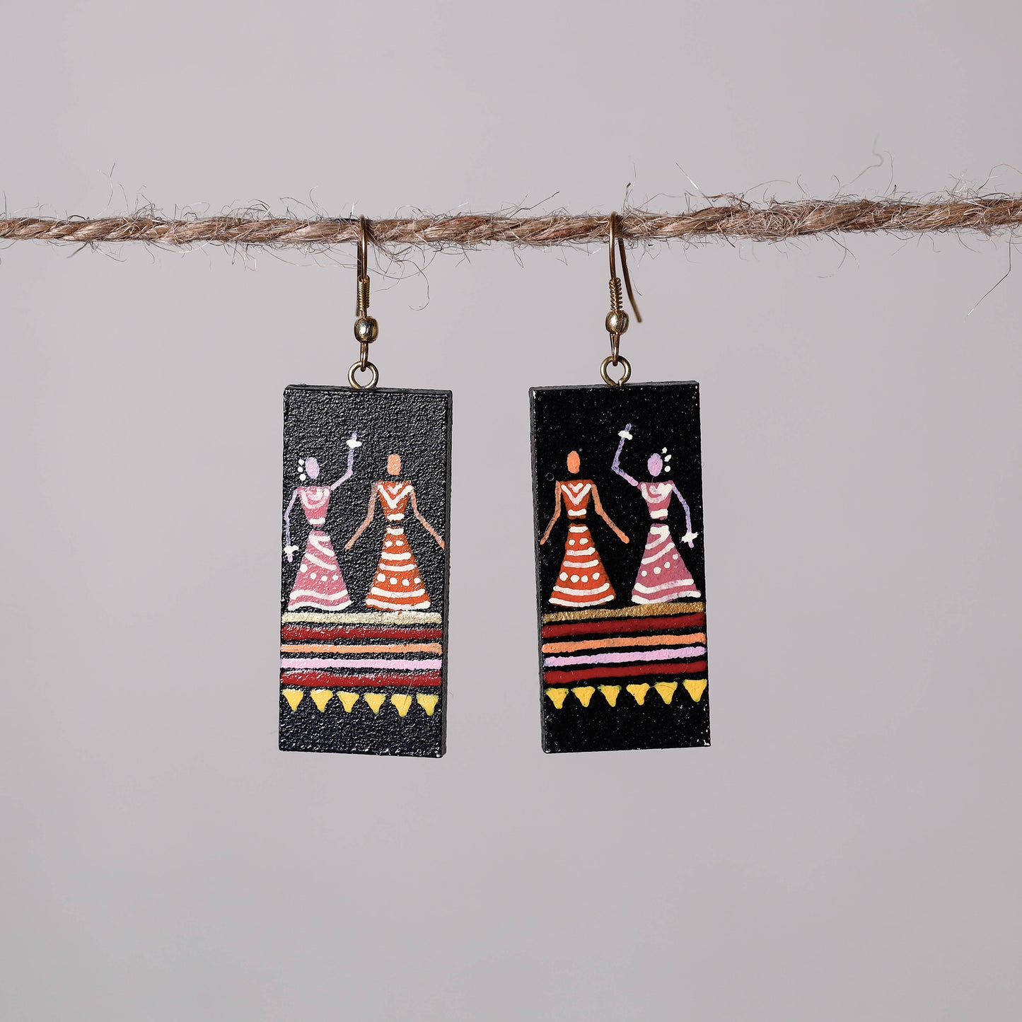 miniature handpainted earrings