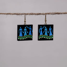  Miniature Handpainted Wooden Earrings 