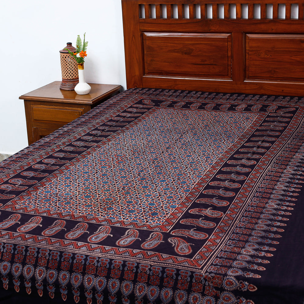 ajrakh single bed cover