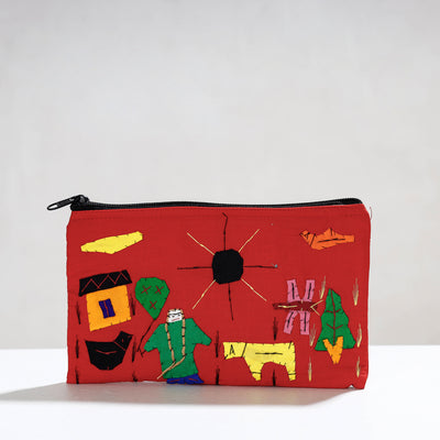 Pipli Applique Work Cotton Cosmetic Pouch