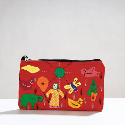 Pipli Applique Work Cotton Cosmetic Pouch