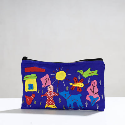 Pipli Applique Work Cotton Cosmetic Pouch