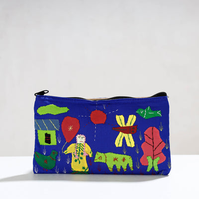 Pipli Applique Work Cotton Cosmetic Pouch