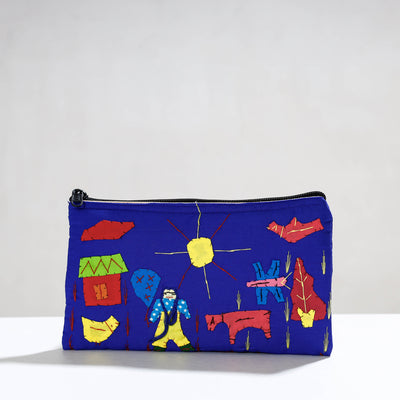 Pipli Applique Work Cotton Cosmetic Pouch