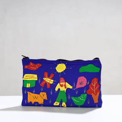 Pipli Applique Work Cotton Cosmetic Pouch