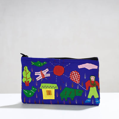 Pipli Applique Work Cotton Cosmetic Pouch